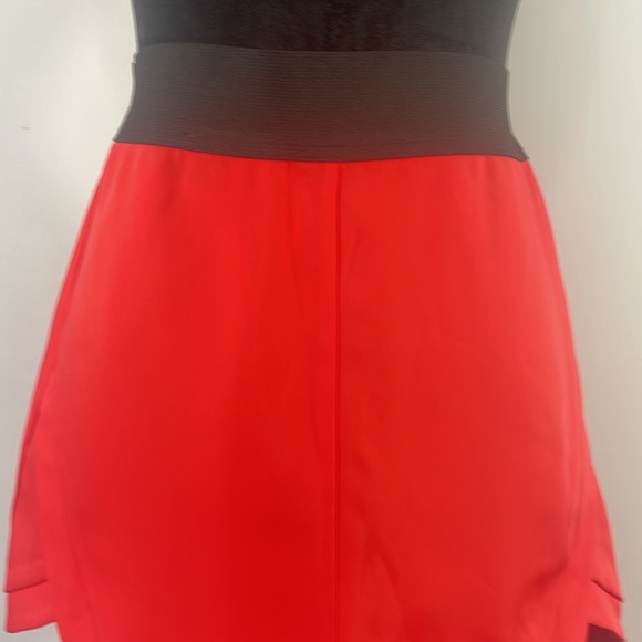 Bebe Red Dress Shorts, Side Slits, Size Medium - Picture 9 of 10